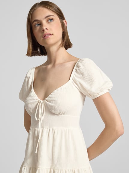 REVIEW Mini-jurk in laagjeslook Offwhite - 3