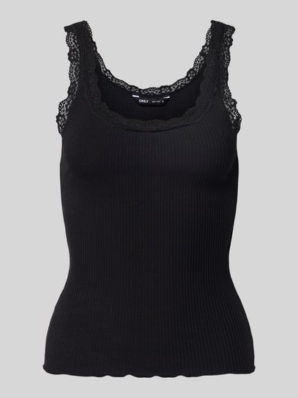 ONLY Slim Fit Top aus Baumwoll-Mix Modell 'SARAH SHARAI' Black 2