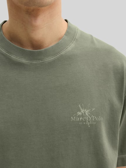 Marc O'Polo Loose Fit T-Shirt aus reiner Baumwolle Khaki 3