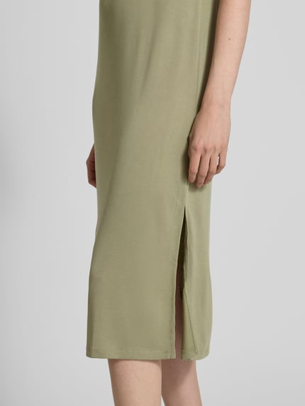VILA Midikleid mit Rundhalsausschnitt Modell 'MODALA' Schilf 3