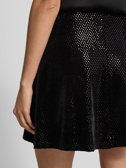 VERO MODA Minirok met pailletten, model 'SENSA' Zwart - 3