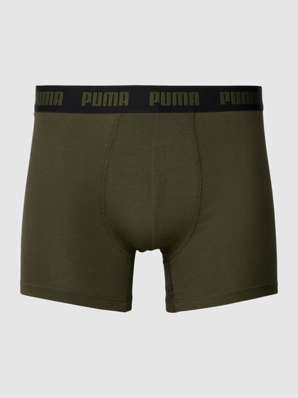 PUMA Obcisłe bokserki z detalem z logo w zestawie 3 szt. Oliwkowy 1