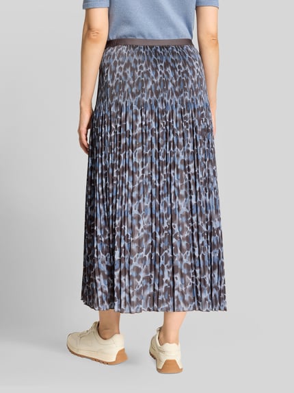 Betty Barclay Plisseerock mit elastischem Bund Rauchblau 5