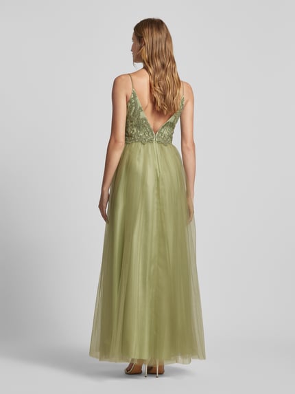 Laona Abendkleid mit floralen Stickereien Lind 5