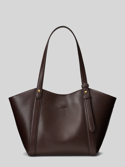 Lauren Ralph Lauren Henkeltasche aus echtem Kalbsleder Modell 'TASHA' Dunkelbraun 4