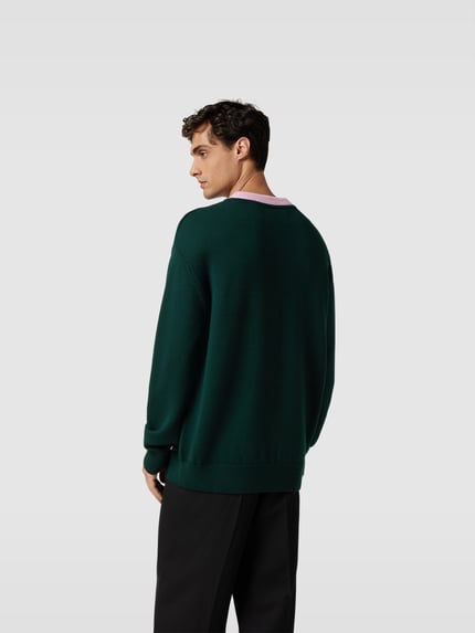 Botter Oversized sweter wełniany z czystej wełny Ciemnozielony 5