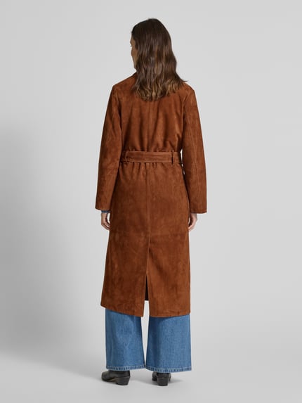 IVY OAK Lange jas van echt leer, model 'LISA' Cognac - 5