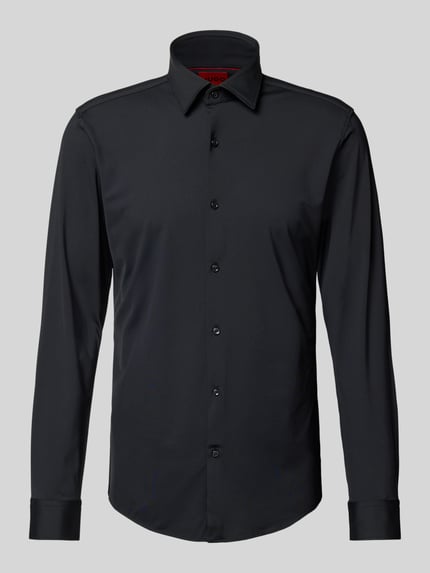 HUGO Slim Fit Businesshemd aus reiner Baumwolle Modell 'KENNO' Black 2