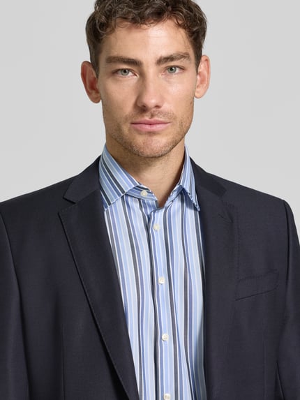 Christian Berg Men Regular Fit Business Hemd aus Baumwolle mit Kentkragen Bleu 3