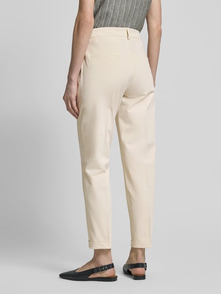 CAMBIO Spodnie materiałowe o kroju slim fit w kant model ‘KATHREEN’ Beżowy 5
