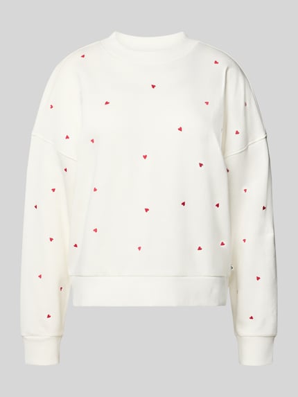 Tom Tailor Denim Regular Fit Sweatshirt aus reiner Baumwolle Weiss 2