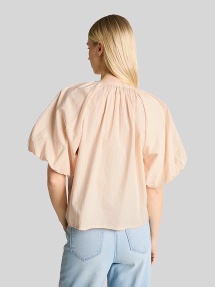 Tom Tailor Denim Relaxed Fit Bluse aus reiner Baumwolle Apricot 5