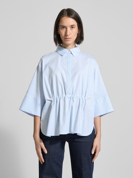 Rich & Royal Regular Fit Bluse mit Tunnelzug Blau 4