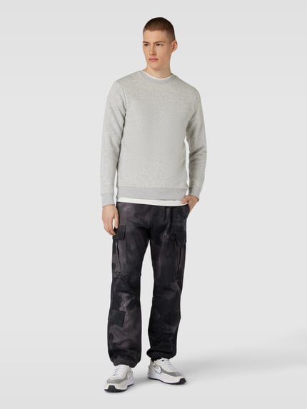 ONLY & SONS Regular Fit Sweatshirt aus Baumwoll-Mix Modell 'CERES' Hellgrau Melange 1