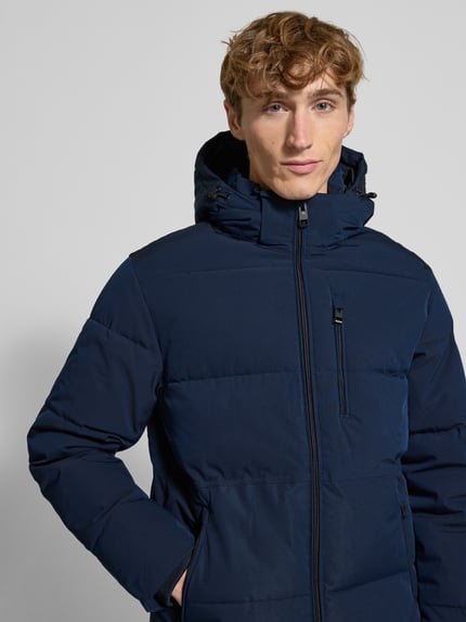 JACK & JONES Steppjacke mit Reißverschlusstaschen Modell 'OWEN' Dunkelblau 3