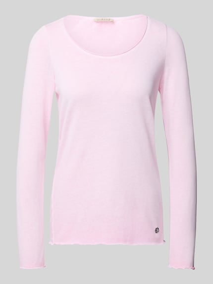 Produktfoto, Longsleeve mit Rundhalsausschnitt von Smith and Soul in zartem Rosa, Regular Fit, Baumwoll-Mix, Label-Detail am Saum.