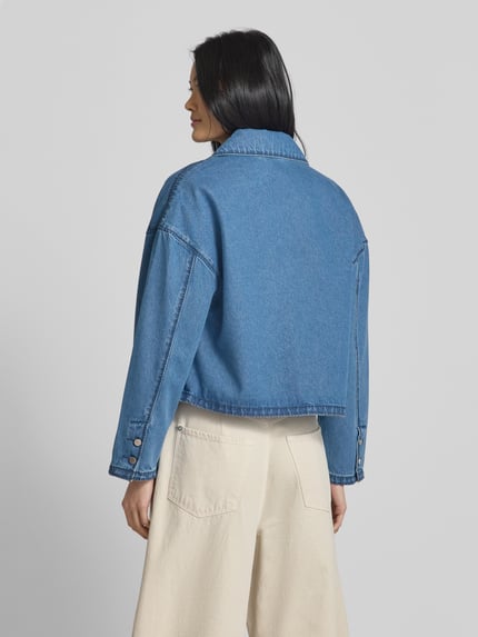 IQ Studio Loose Fit Jeansjacke mit Woll-Anteil Dunkelblau 5