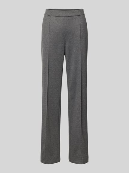 MAC Wide Leg Hose mit elastischem Bund Modell 'Chiara' Mittelgrau Melange 2