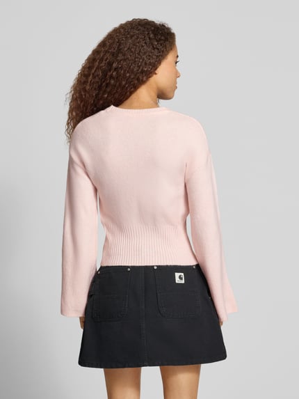ONLY Pullover mit ausgestelltem Ärmelabschluss Hellrosa 5