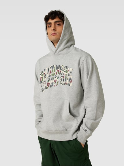 Billionaire Boys Club bluza z kapturem z nadrukiem z logo Jasnoszary 3