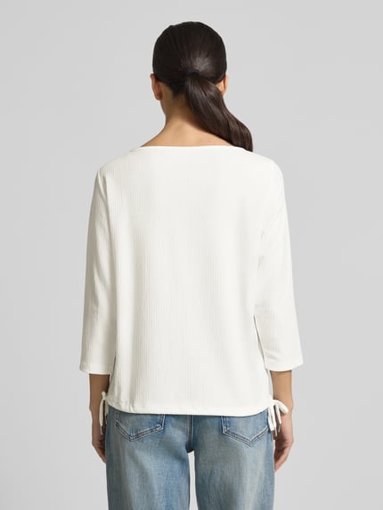 s.Oliver RED LABEL Regular Fit Blusentop mit Allover-Muster Weiss 5