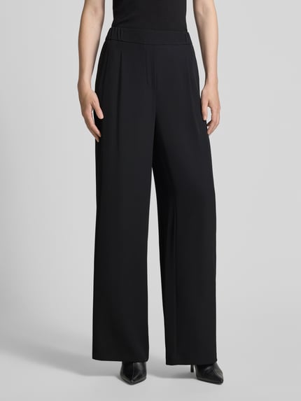 Jake*s Collection Wide Fit Stoffhose mit elastischem Bund Black 4