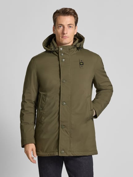 Blauer USA Daunenjacke mit Kapuze Modell 'CHESTER' Oliv 4