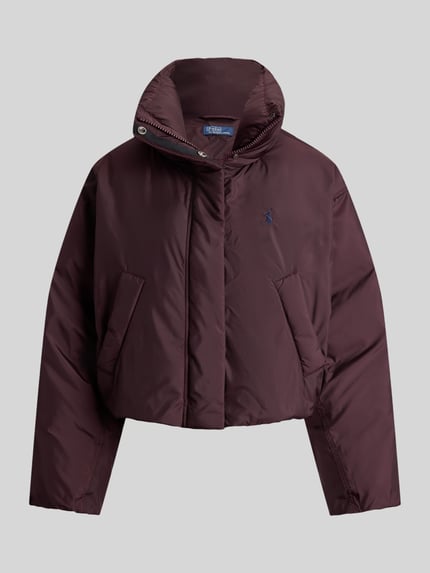 Polo Ralph Lauren boxy fit gewatteerd jack met gestikt logo Bordeaux - 2