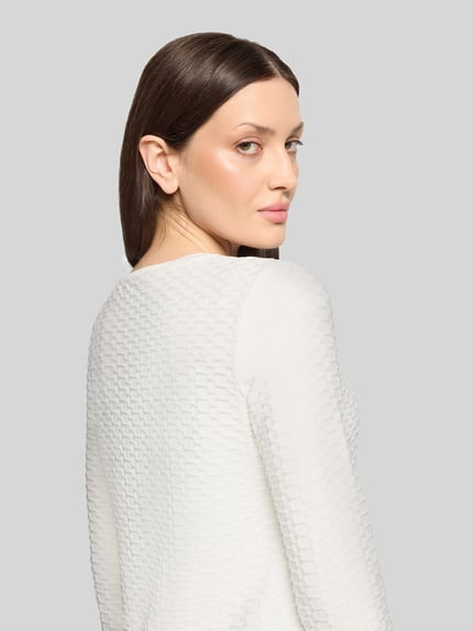 Betty Barclay Regular Fit 3/4-Shirt mit Strukturmuster Offwhite 6