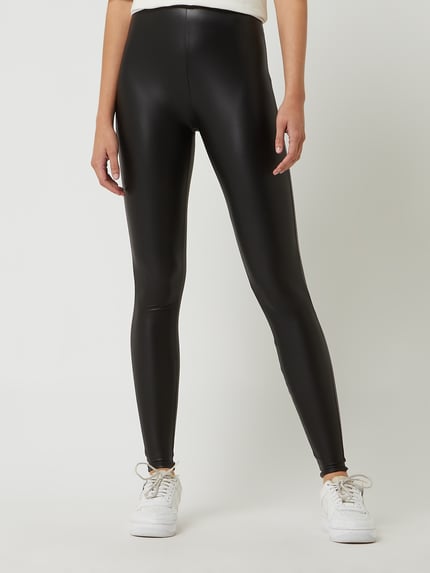 ONLY Legging in leerlook, model 'Cool' Zwart - 4