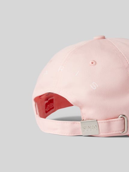 Kenzo Czapka z daszkiem z detalem z logo Różowy 3