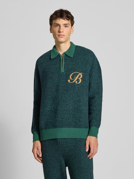 BLKVIS Strickpullover aus reiner Baumwolle Dunkelgruen 4