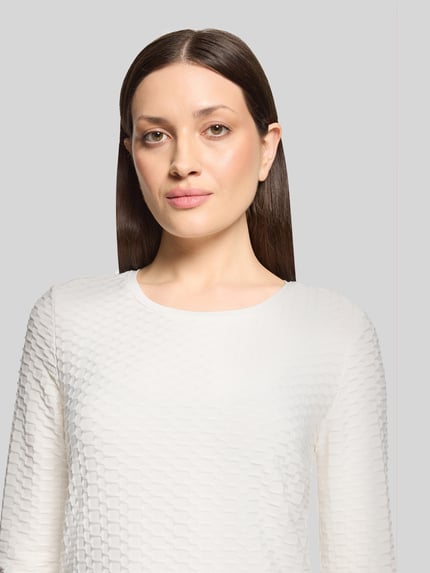 Betty Barclay Regular Fit 3/4-Shirt mit Strukturmuster Offwhite 3
