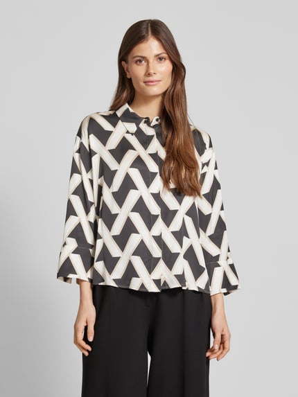 someday. Hemdbluse mit verdeckter Knopfleiste Modell 'Zitano' Black 4