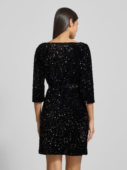 VILA Mini-jurk met pailletten, model 'FAITH' Zwart - 5