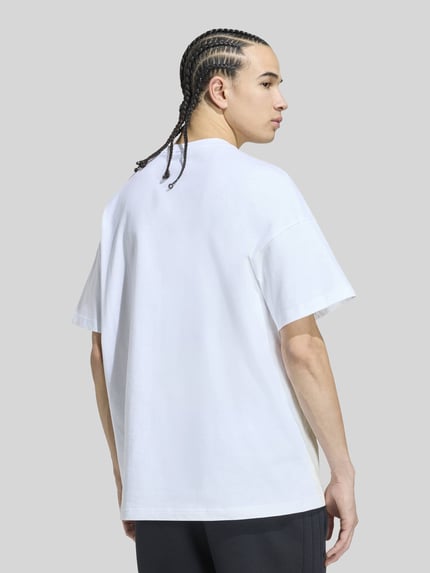 adidas Sportswear Oversize T-Shirt aus reiner Baumwolle Weiss 4