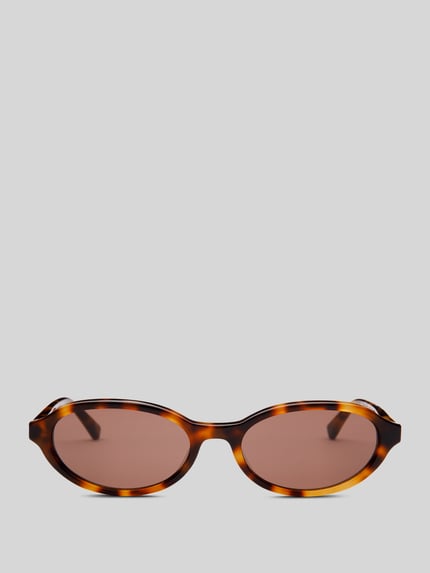 MessyWeekend Ovale Sonnenbrille Modell 'IVY' Mittelbraun 1