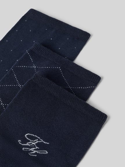 Tommy Hilfiger Socken mit Logo-Detail im 3er-Pack Dunkelblau 2