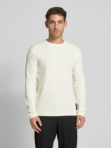 Tom Tailor Denim Regular fit shirt met lange mouwen van geribde katoenmix Offwhite - 4