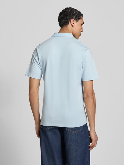 JACK & JONES koszulka polo z nadrukiem z logo model 'BRANDON' Jasnoniebieski 5