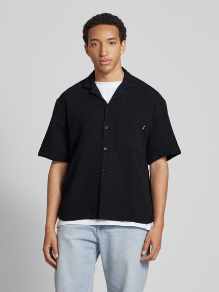 REVIEW Relaxed Fit Freizeithemd mit 1/2-Arm Black 4