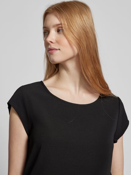 ONLY Blouseshirt in effen design Zwart - 3