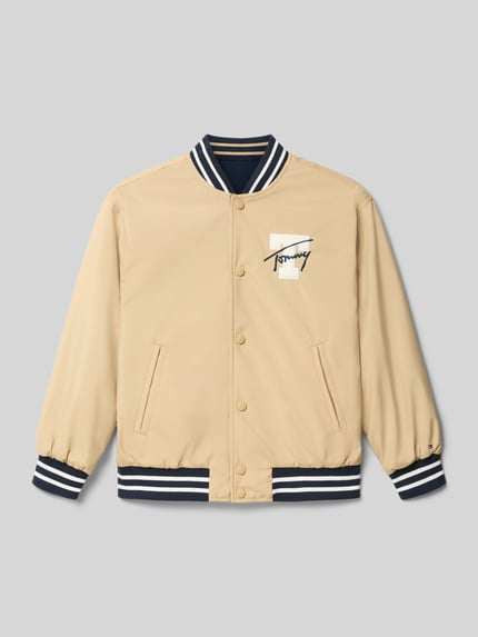 Tommy Hilfiger Teens Regular fit omkeerbare blouson van katoen Camel - 1