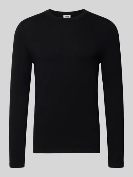 Strickpullover mit gerippten Abschlüssen Modell 'Irmino' Shop The Look MANNEQUINE