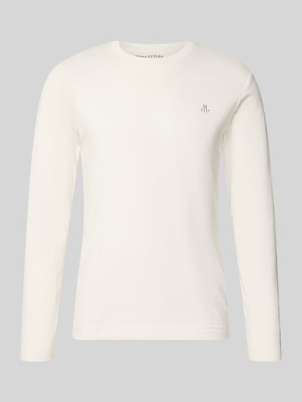 Shaped Fit Langarmshirt aus reiner Baumwolle Shop The Look MANNEQUINE