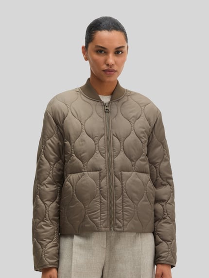 Marc O'Polo Relaxed Fit Steppjacke mit gesteppter Struktur Taupe 4