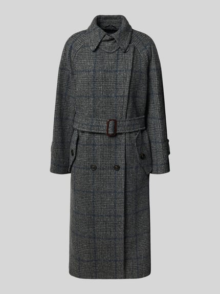 Weekend Max Mara Regular fit lange wollen jas met riem, model 'SESTRI' Donkergrijs - 2