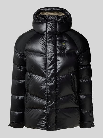 Blauer USA Kurtka w stylu puffer z naszywką z logo model 'CROWN' Czarny 2