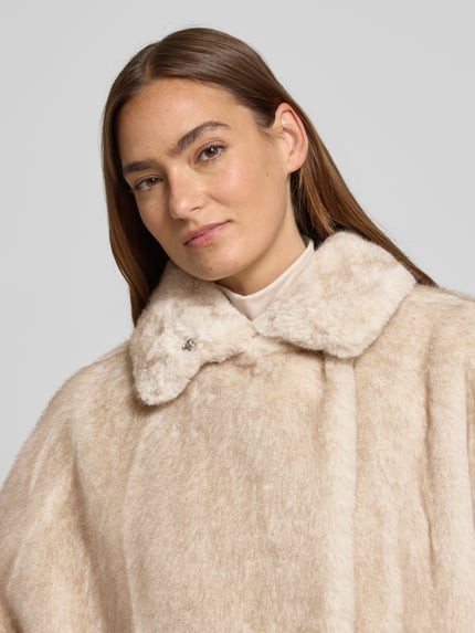 Liu Jo White Jacke aus Kunstfell Sand 3