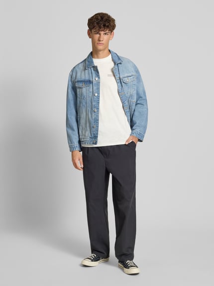 Tommy Jeans Regular Fit T-Shirt aus reiner Baumwolle Offwhite 1